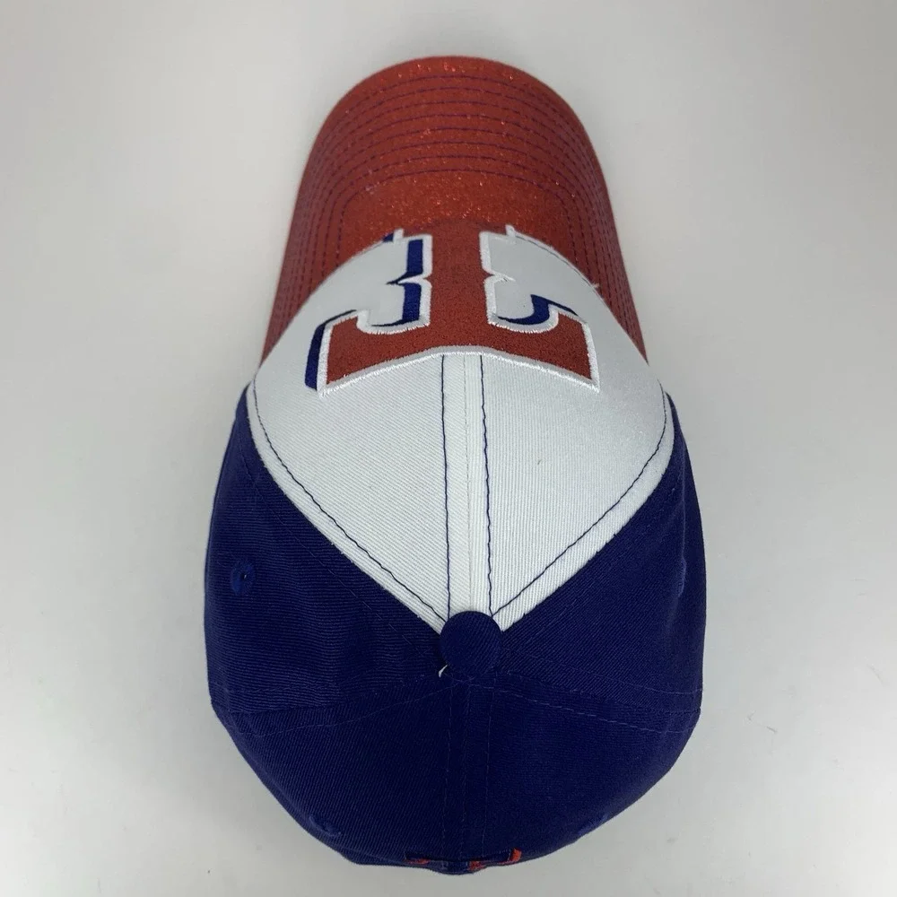 Texas Rangers Hat Shimmer Red Glitter MLB New Era 9Forty Adjustable Baseball Cap